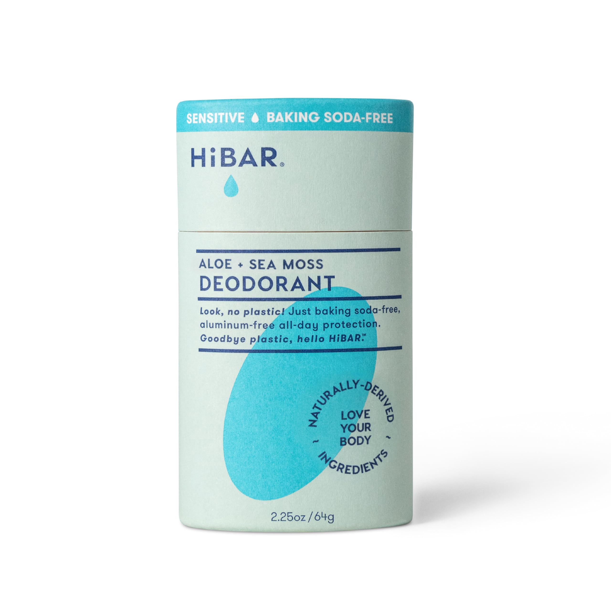 HIBAR Sensitive deodorant sea moss aloe bottle offers gentle skin protection