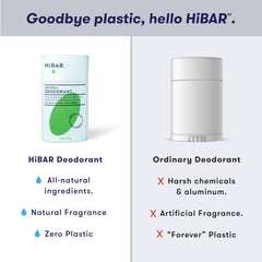 HiBAR vegan deodorant with Leaping Bunny certification and cruelty-free values.