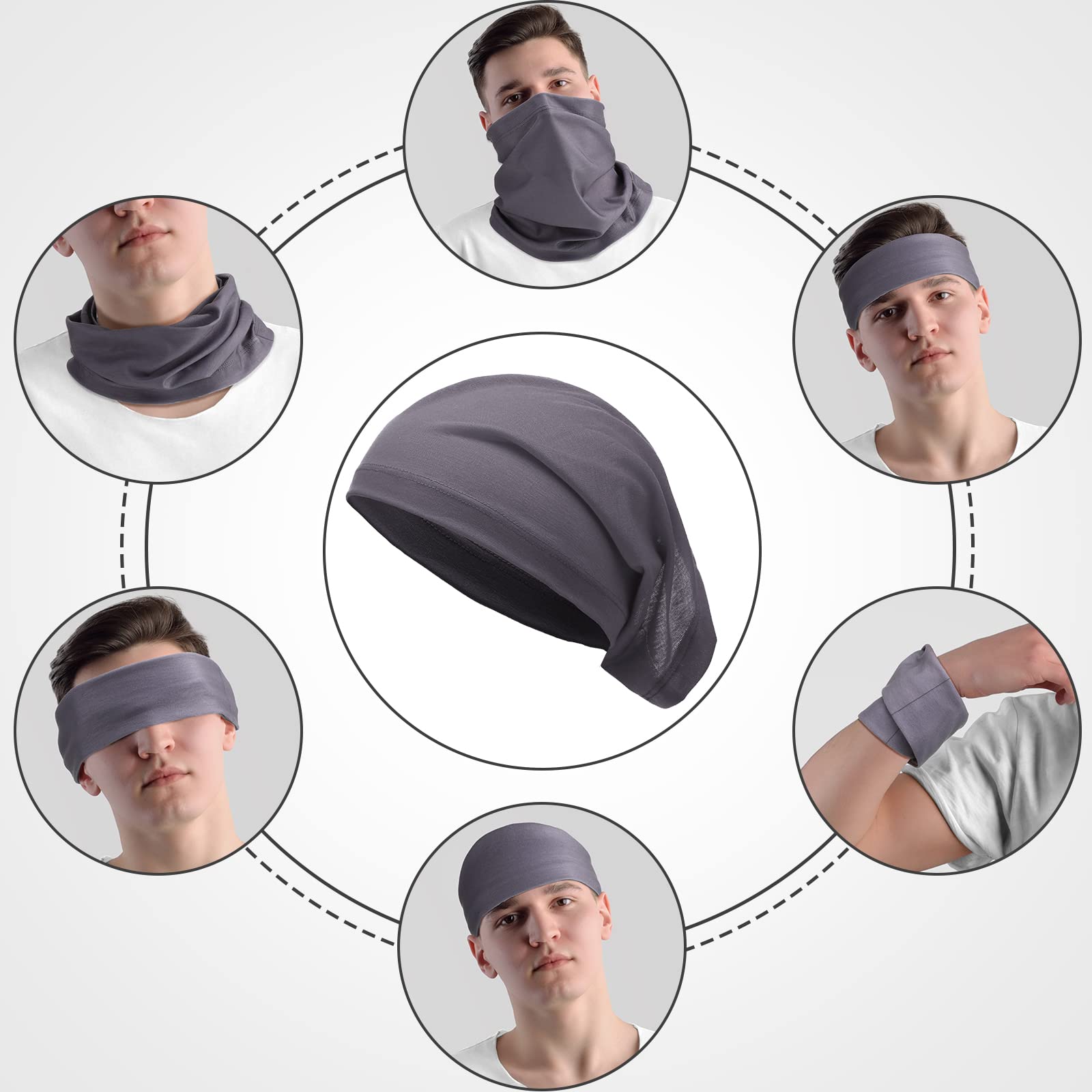 Hicarer versatile dread cap suitable as scarf hat or lightweight face cover