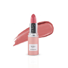 Hickey Lipstick Fashion Week Walk of Shame swatch provides rich semi-matte color for day-to-night looks