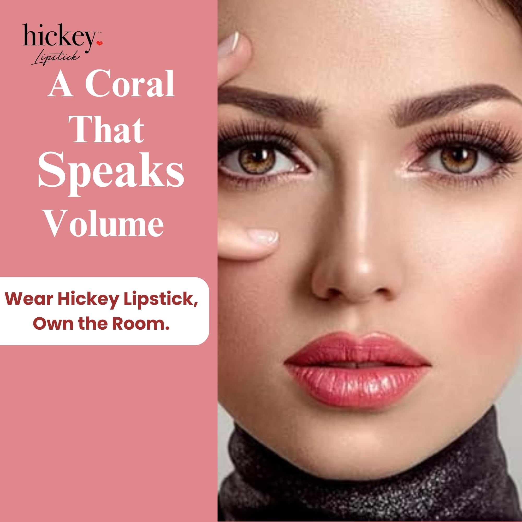 Hickey Lipstick Refill Beach Babe Coral refill in Mile High case.