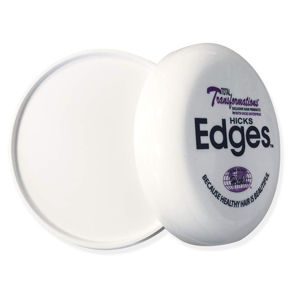 Hicks Total Transformations Edges Pomade front jar highlights natural shine and hold