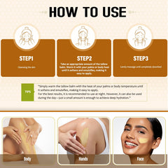 Hicream balm on elbows and hands provides deep nourishment.