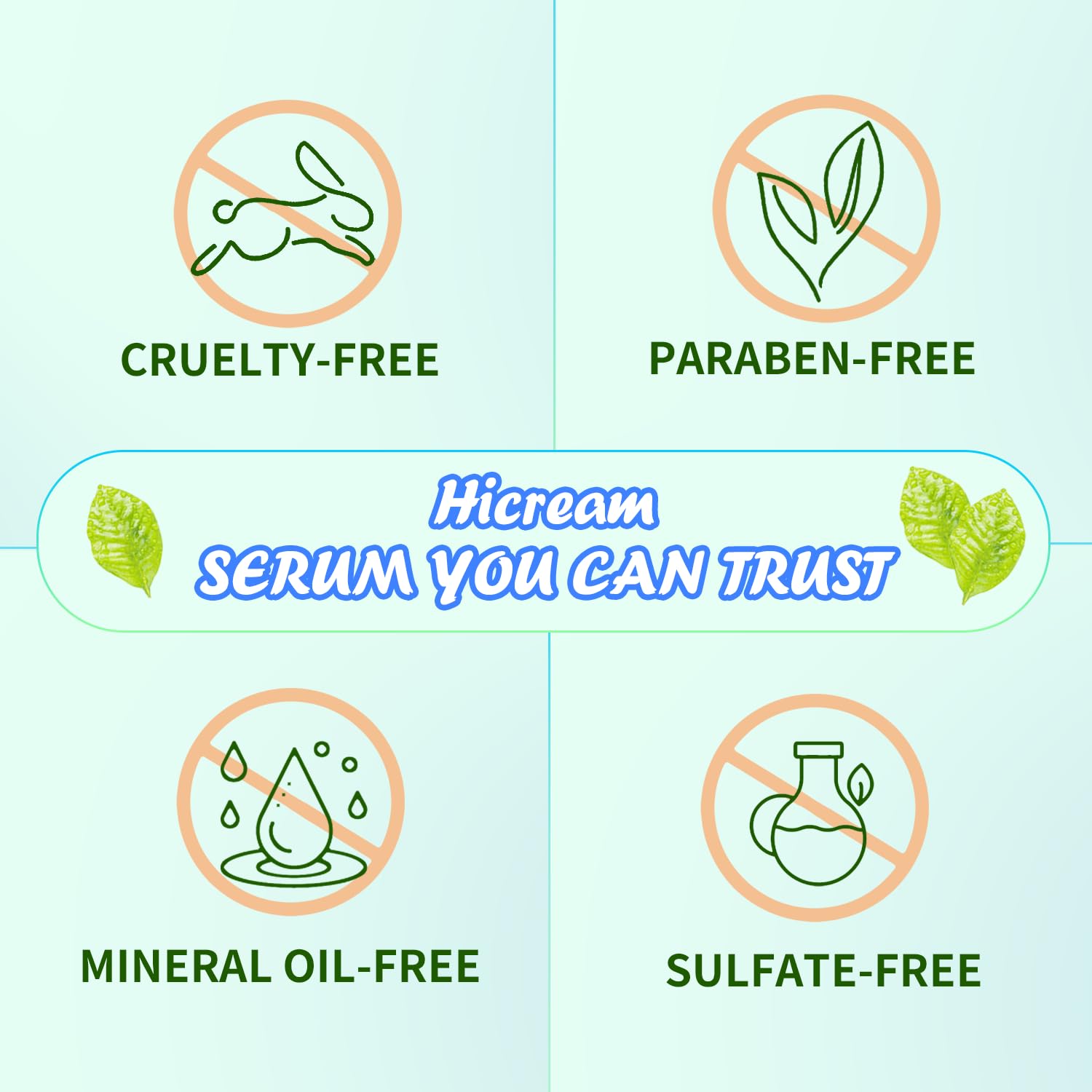 Hicream Serum Set packaging displaying the three-step skincare system.