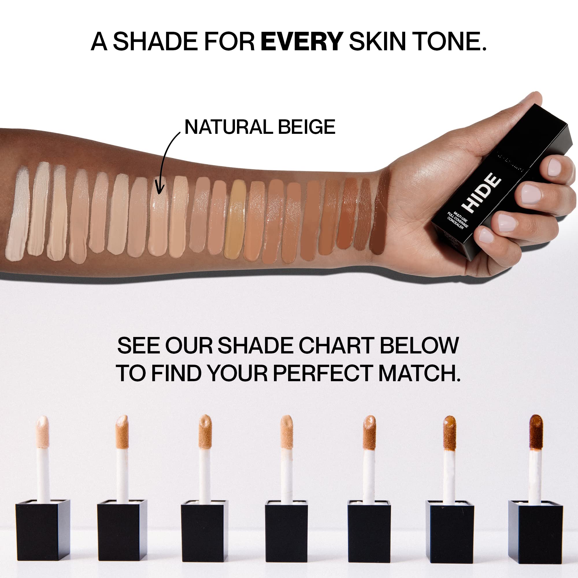 HIDE Concealer applicator showing precise blending capability
