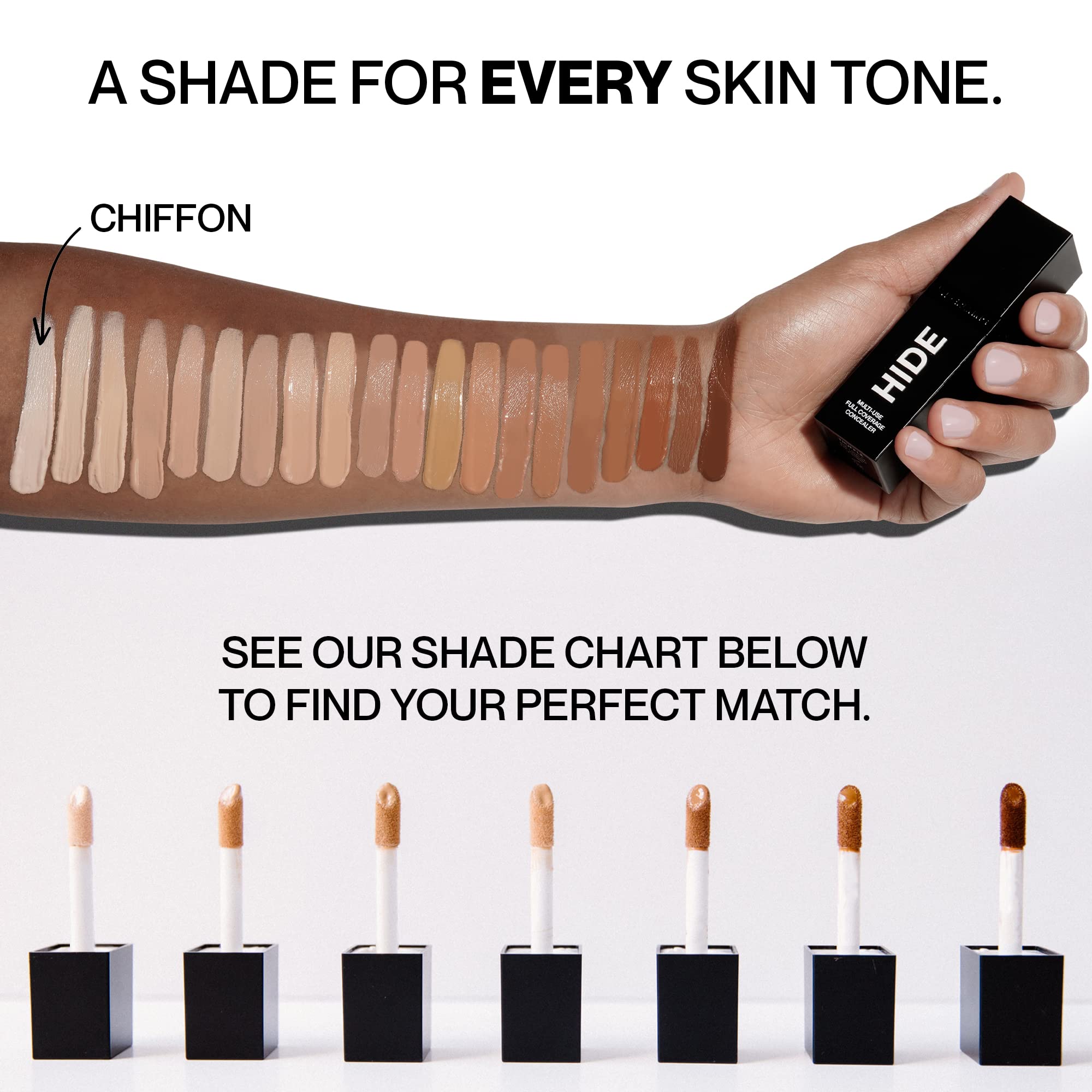 Close-up of Hide concealer doe-foot applicator for smooth blending