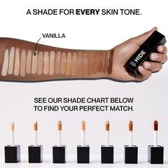 Close-up of Hide Liquid Concealer doe-foot applicator for precise application.