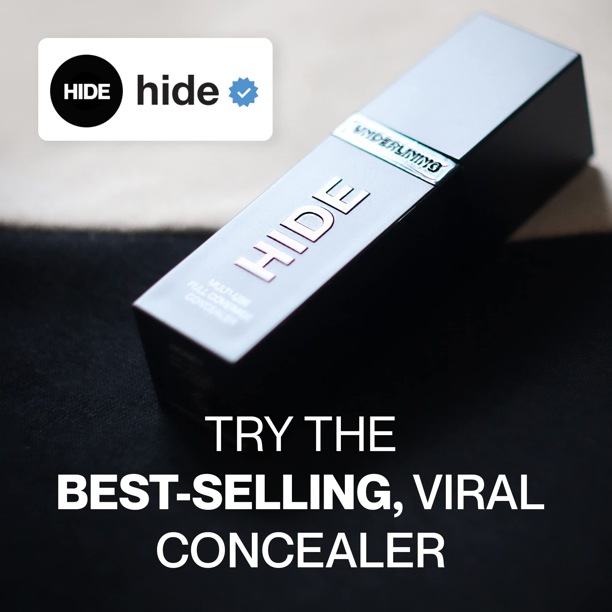 Hide Liquid Concealer is lightweight and breathable on the skin.