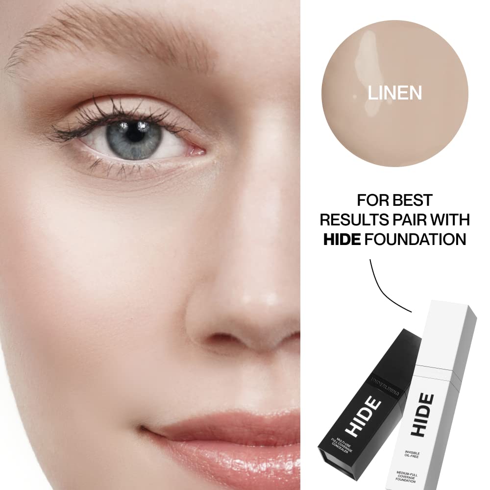 Hide Liquid Concealer Linen shade guide image helps pick a brighter match