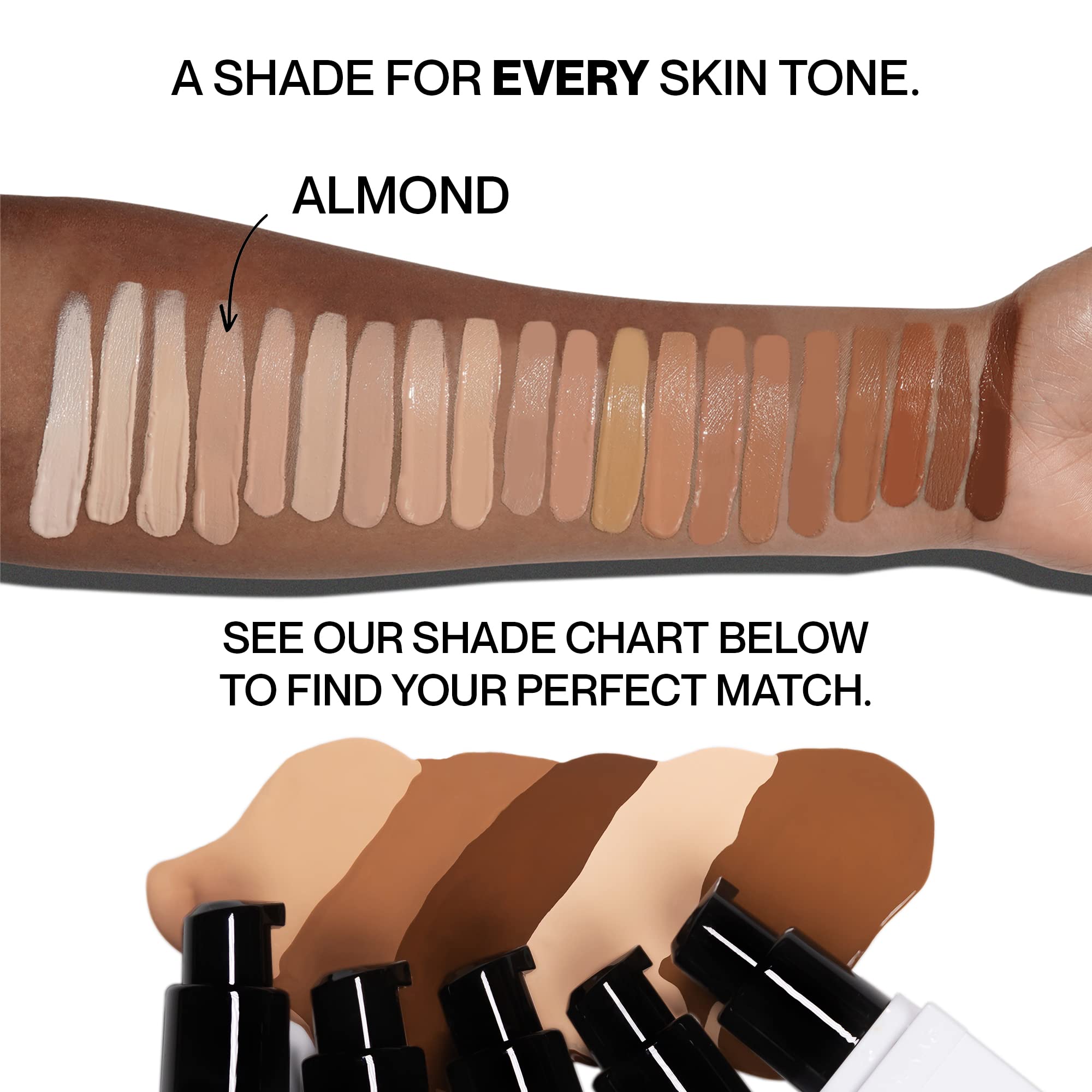 Applied on the face with Hide Foundation shows seamless blending and long wear