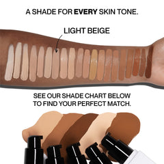 Close-up of Hide Premium Liquid Foundation packaging design and branding