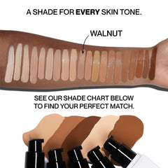 HIDE Premium Liquid Foundation shade finder graphic helps select the right hue.