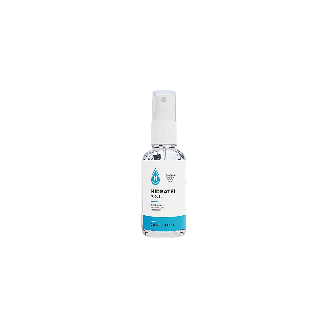 Hidratei SOS Hair Serum bottle close-up highlighting hydration and shine