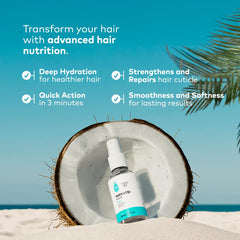 Hidratei SOS Hair Serum on wet hair showing cuticle sealing
