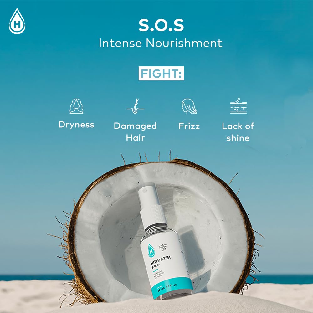 Hidratei SOS Hair Serum pump-dispense for easy application