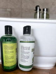 HIGH SUPREME Natural ingredients visual with botanical extracts for nourishing care.