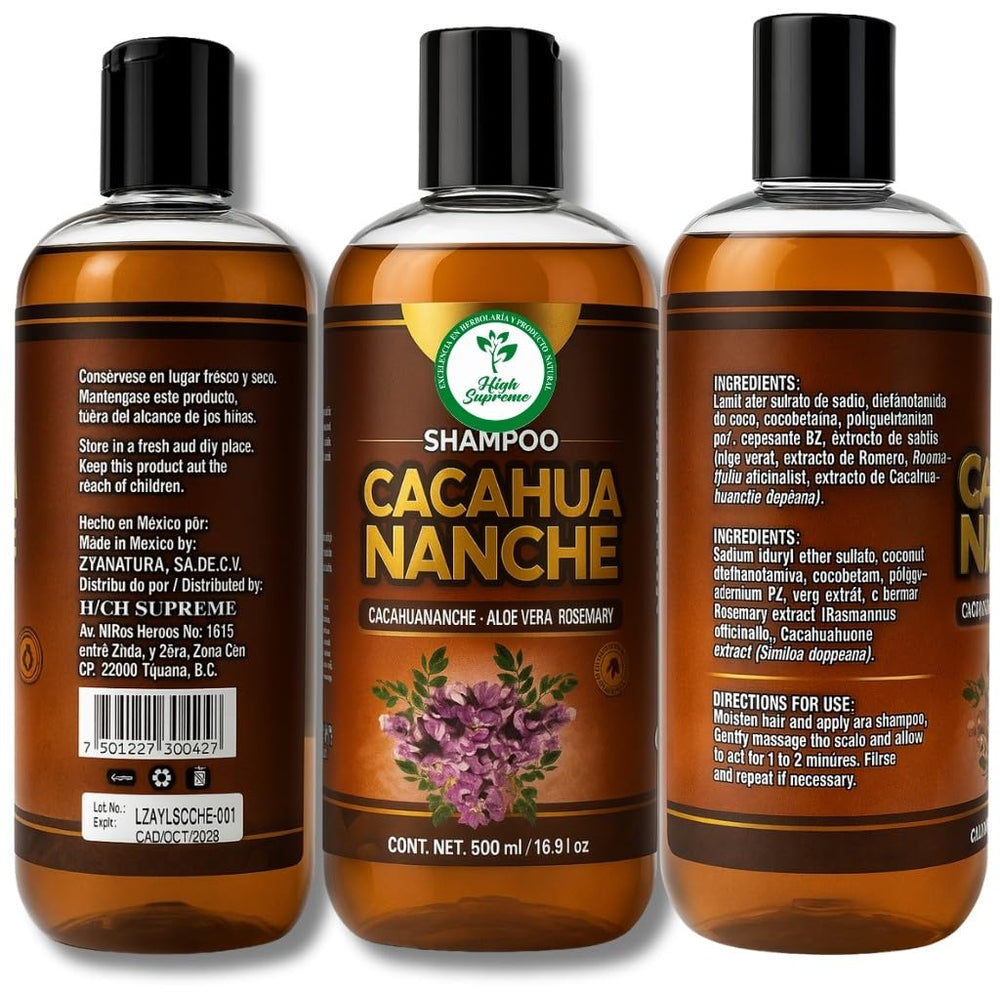 High Supreme free-from-chemicals label highlights absence of parabens and sulfates.