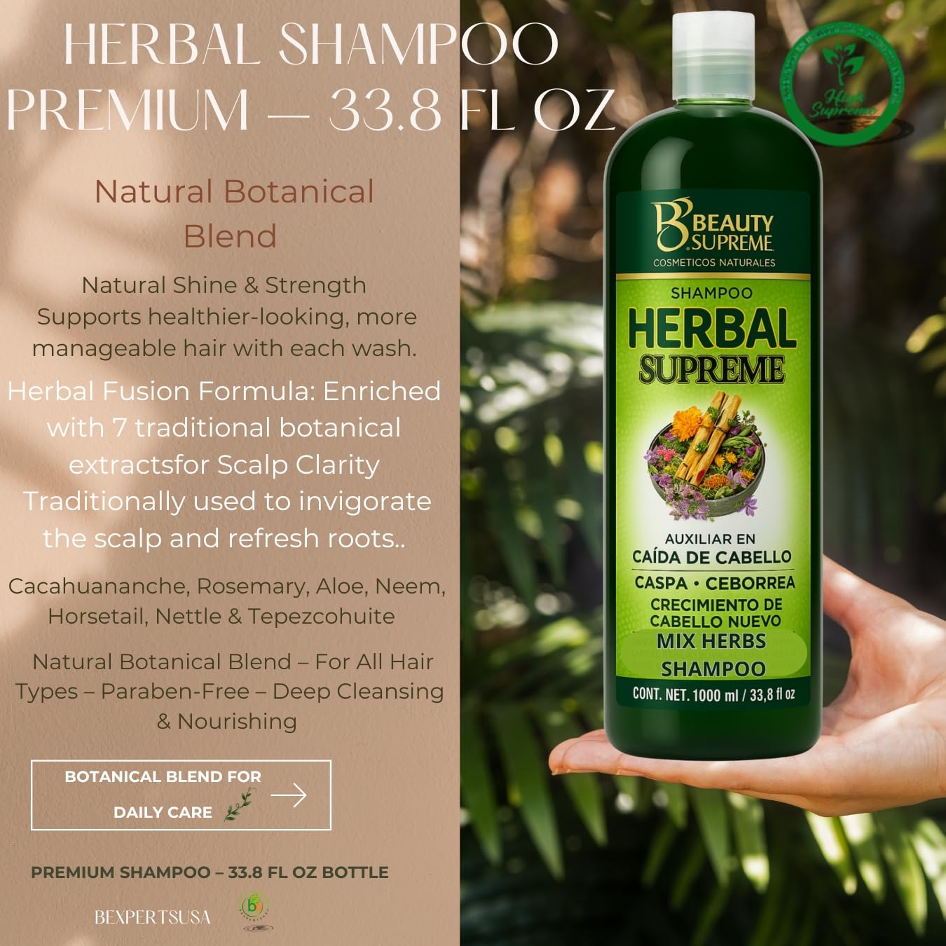 HIGH SUPREME nettle and aloe vera blend image, emphasizing natural hydration.