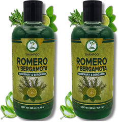 HIGH SUPREME Rosemary Aloe Bergamot shampoo bottle close-up highlights natural shine.