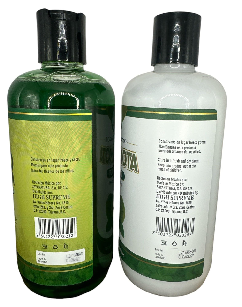 HIGH SUPREME Shampoo bottle close-up highlights natural rosemary and bergamot scent.