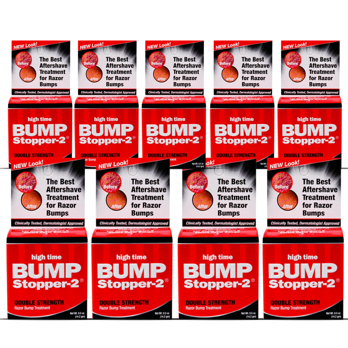 High Time Bump Stopper 2 bottle front for easy aftershave use.