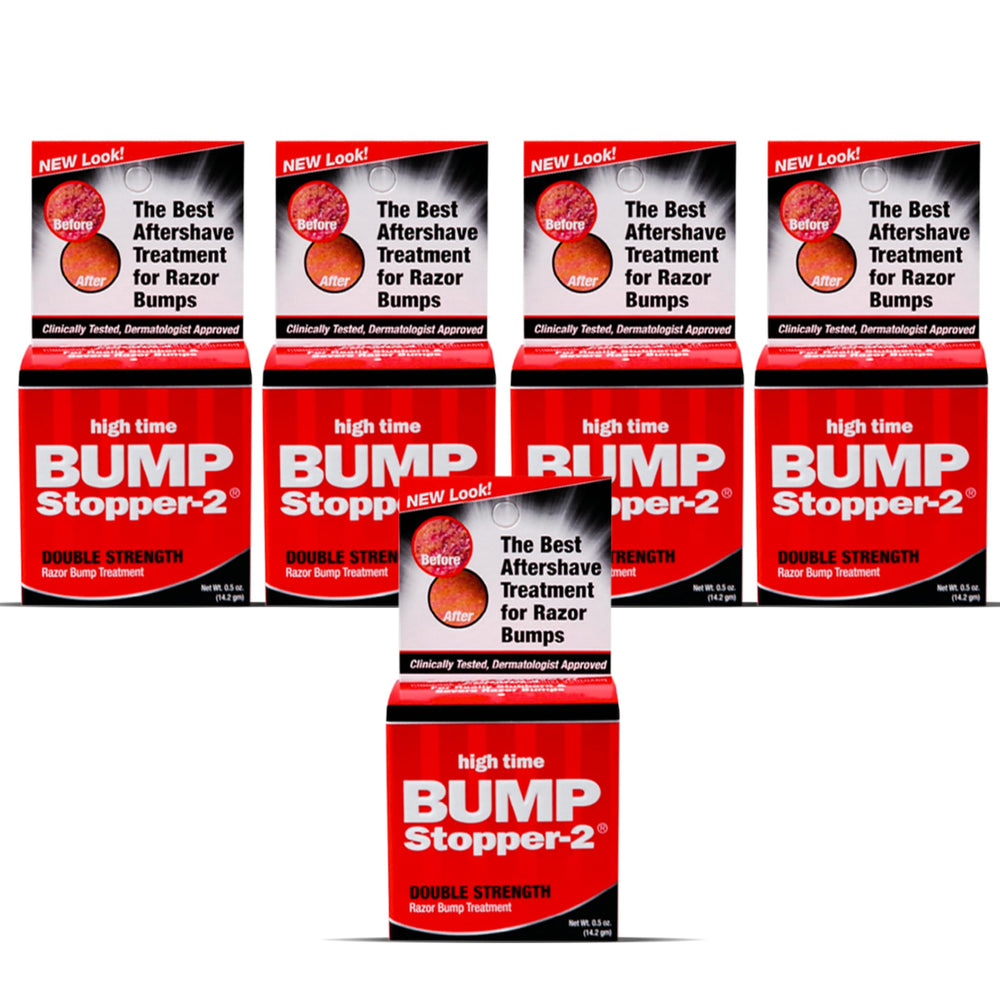 High Time Bump Stopper 2 bottle front for on-the-go razor bump relief after shaving