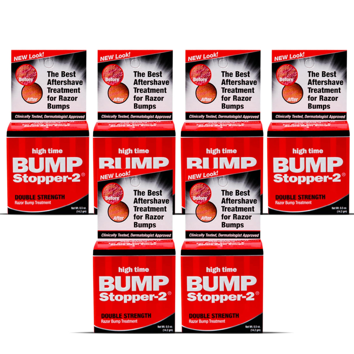 High Time Bump Stopper 2 bottle pour for easy post-shave relief.