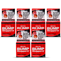 High Time Bump Stopper 2 bottle pour for easy post-shave relief.