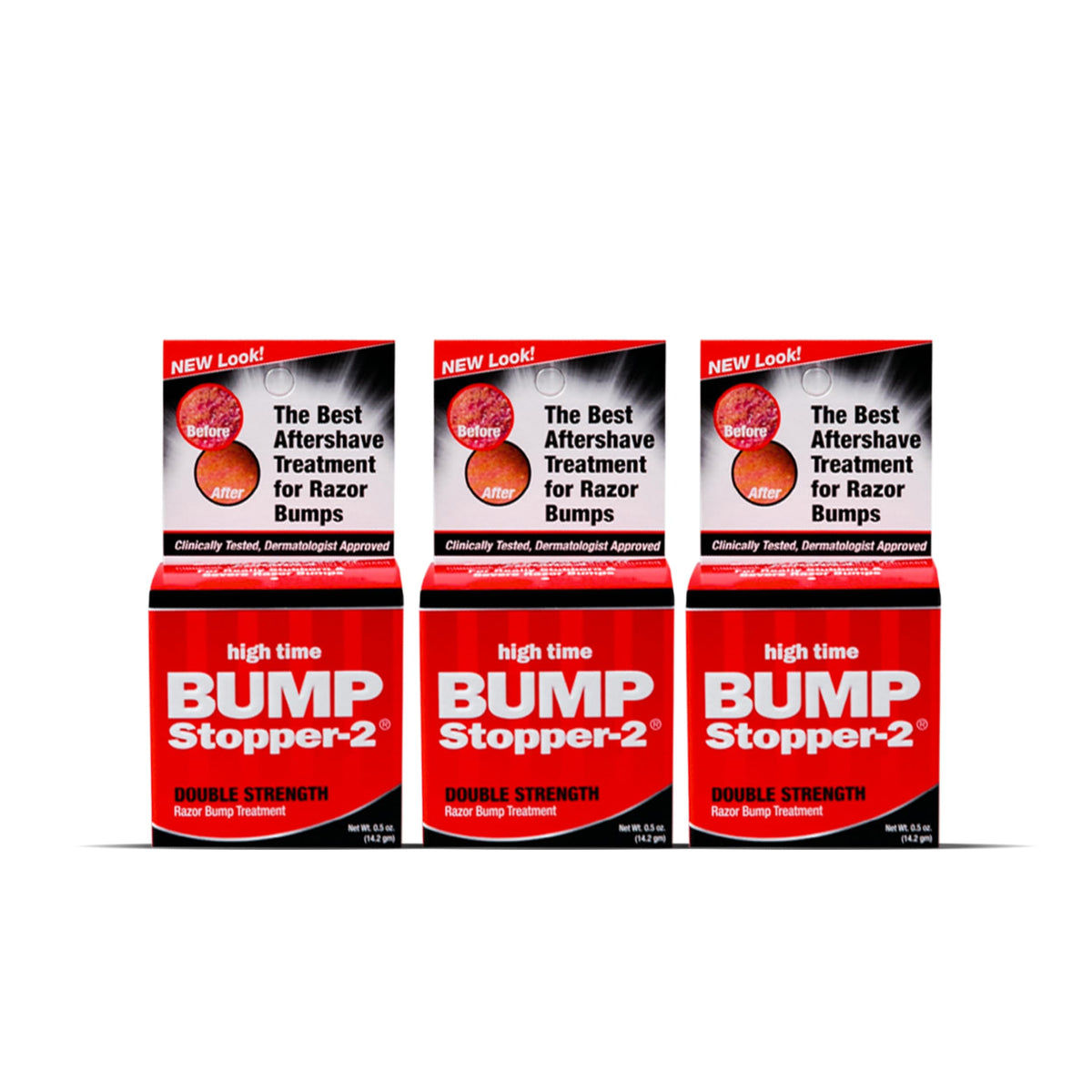High Time Bump Stopper 2-Pack bottle front for on-the-go post-shave care.