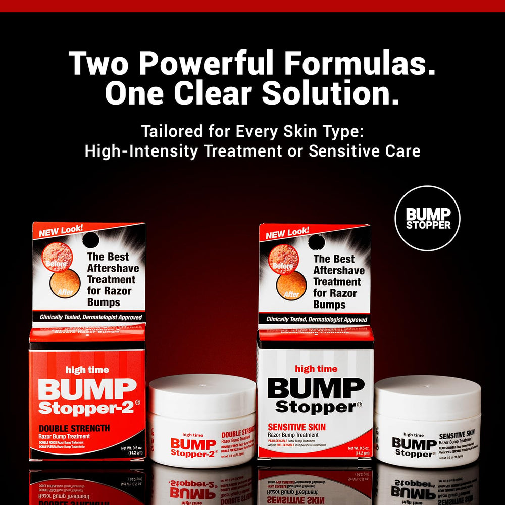 High Time Bump Stopper 2 shaving routine image demonstrates preventive care.
