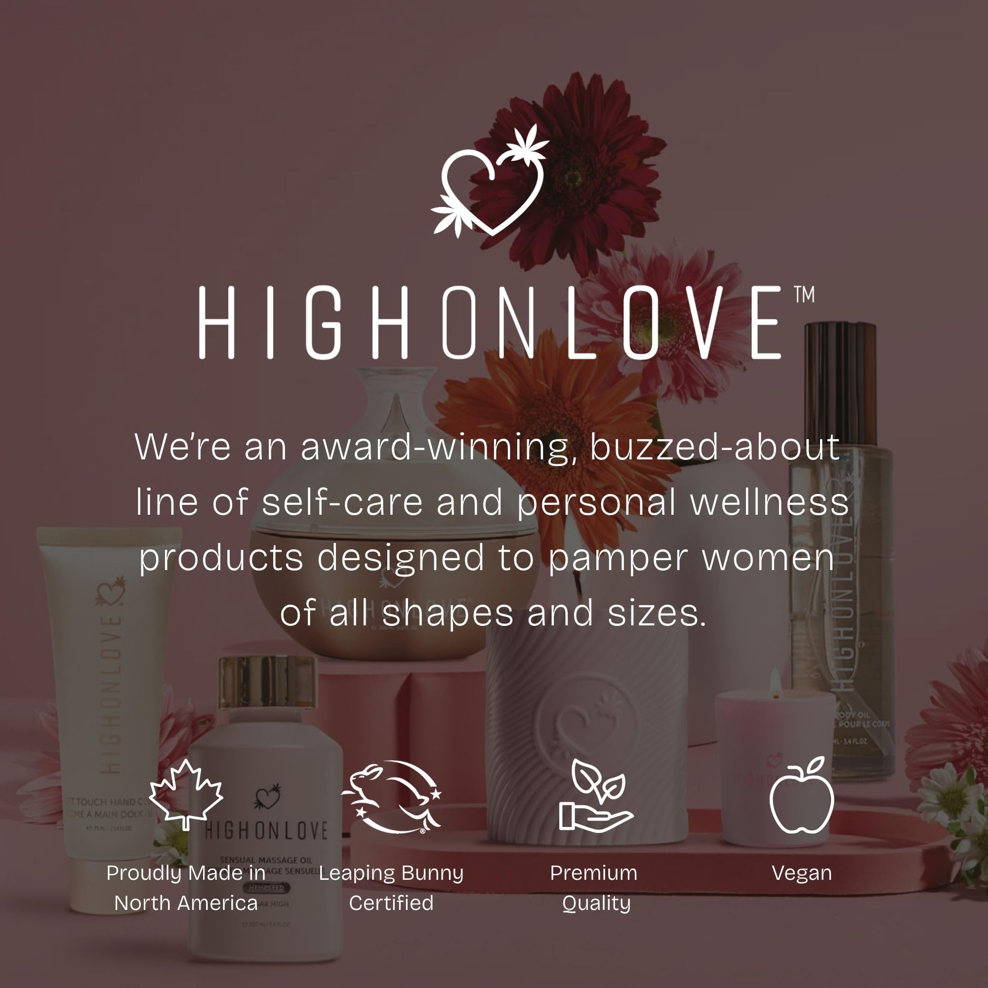 HIGHONLOVE 120ml bottle indicates generous daily-use size.