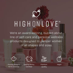 HIGHONLOVE 120ml bottle indicates generous daily-use size.