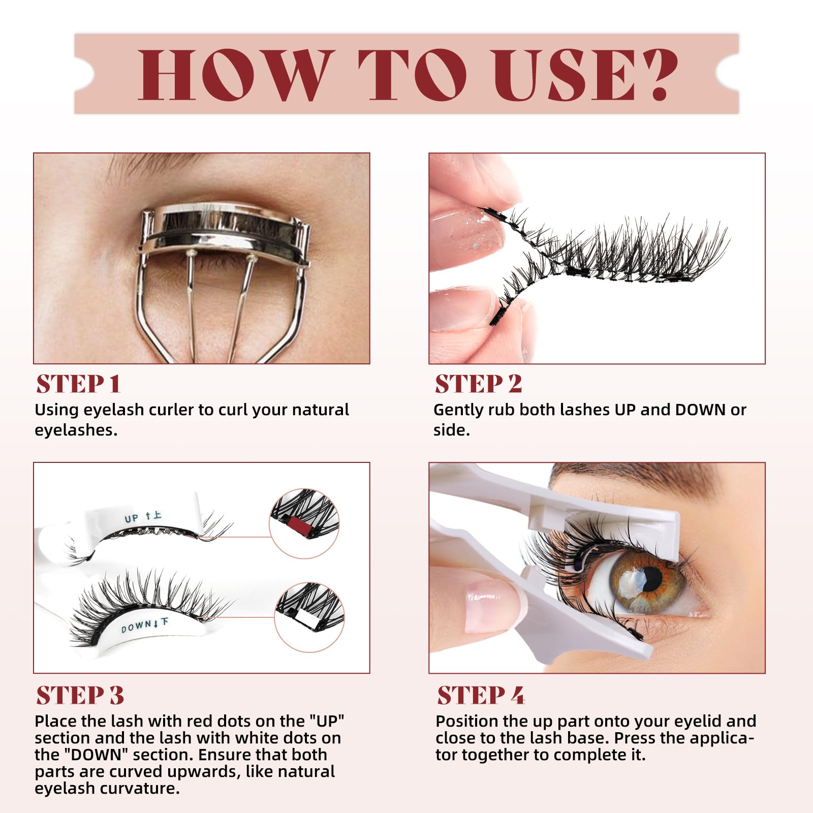 Higu clace beginner-friendly magnetic lashes with guidance