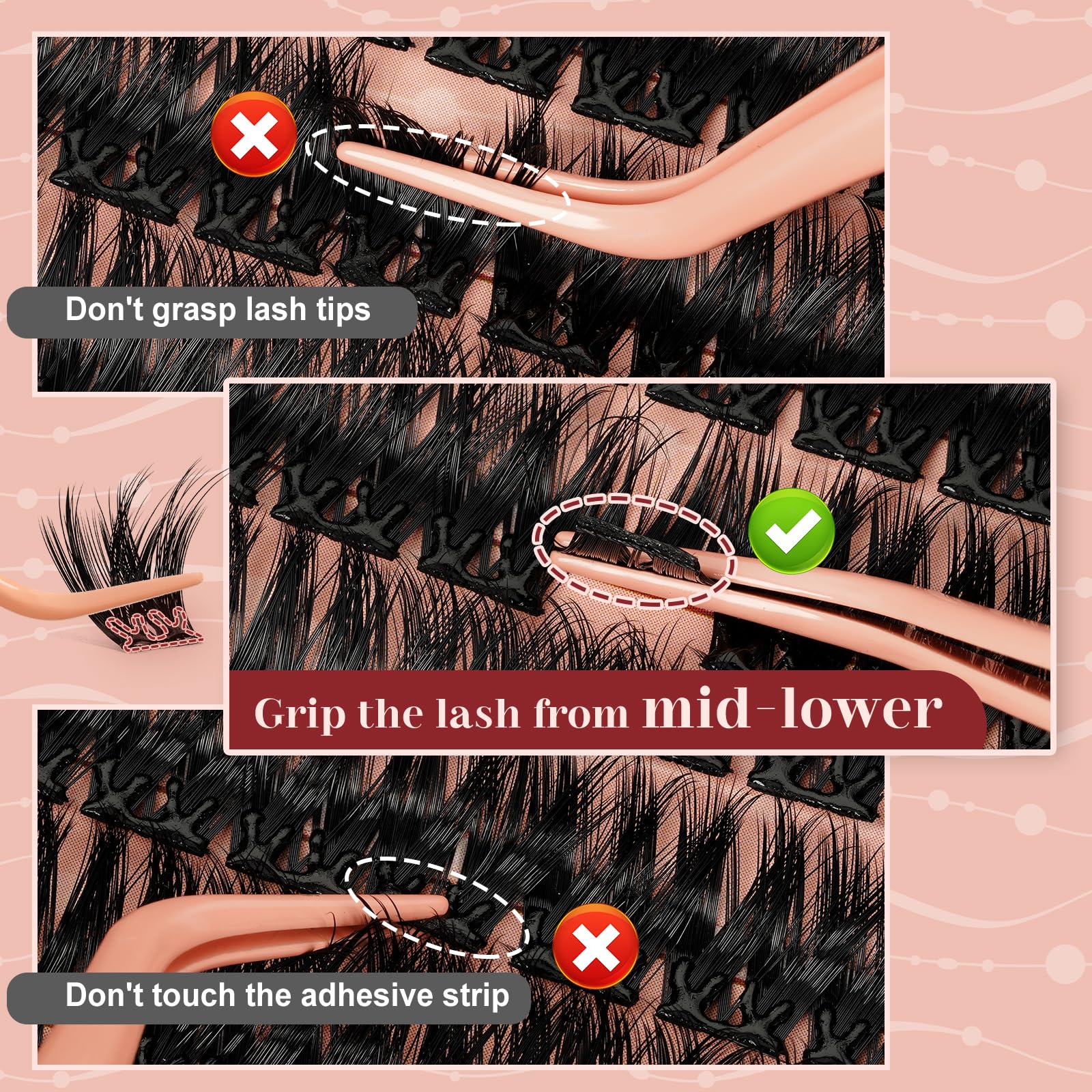 Higu Clace easy removal without glue; mess-free style.