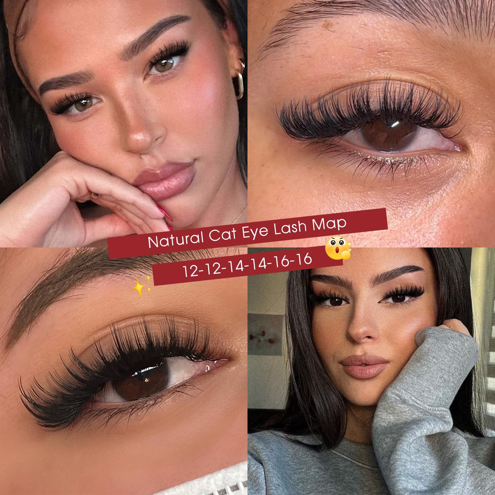 Higu clace lash clusters 80D offer dramatic curl and dense fullness for evening wear.