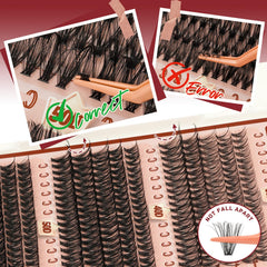 Higu clace lash clusters 10-18mm provide versatile options for daily and party styles.