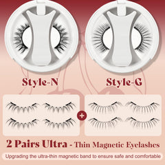Compact magnetic box with mirror keeps lashes ready for travel and touch-ups.