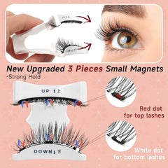 Higu clace user applying magnetic lashes quickly with kit