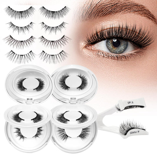 Higu clace magnetic eyelashes kit enabling glue-free, fast wear.