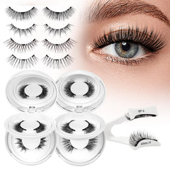 Higu clace magnetic eyelashes kit enabling glue-free, fast wear.