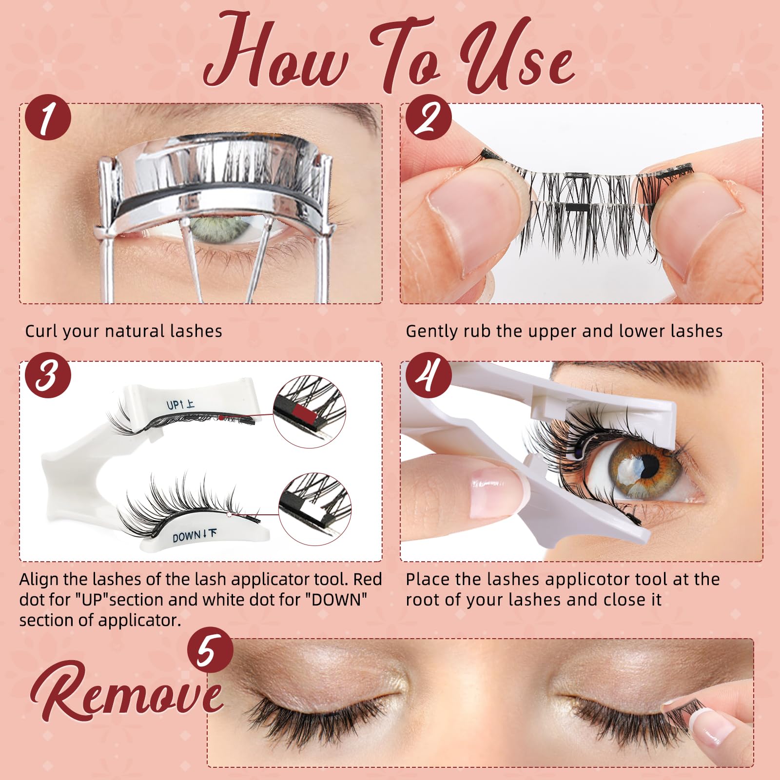 Higu clace magnetic lashes designed for quick use and gentle removal.