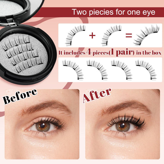 Higu Clace no-glue magnetic lashes offer clean removal.