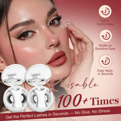 Higu Clace reusable, eco-friendly lashes ideal for travel.