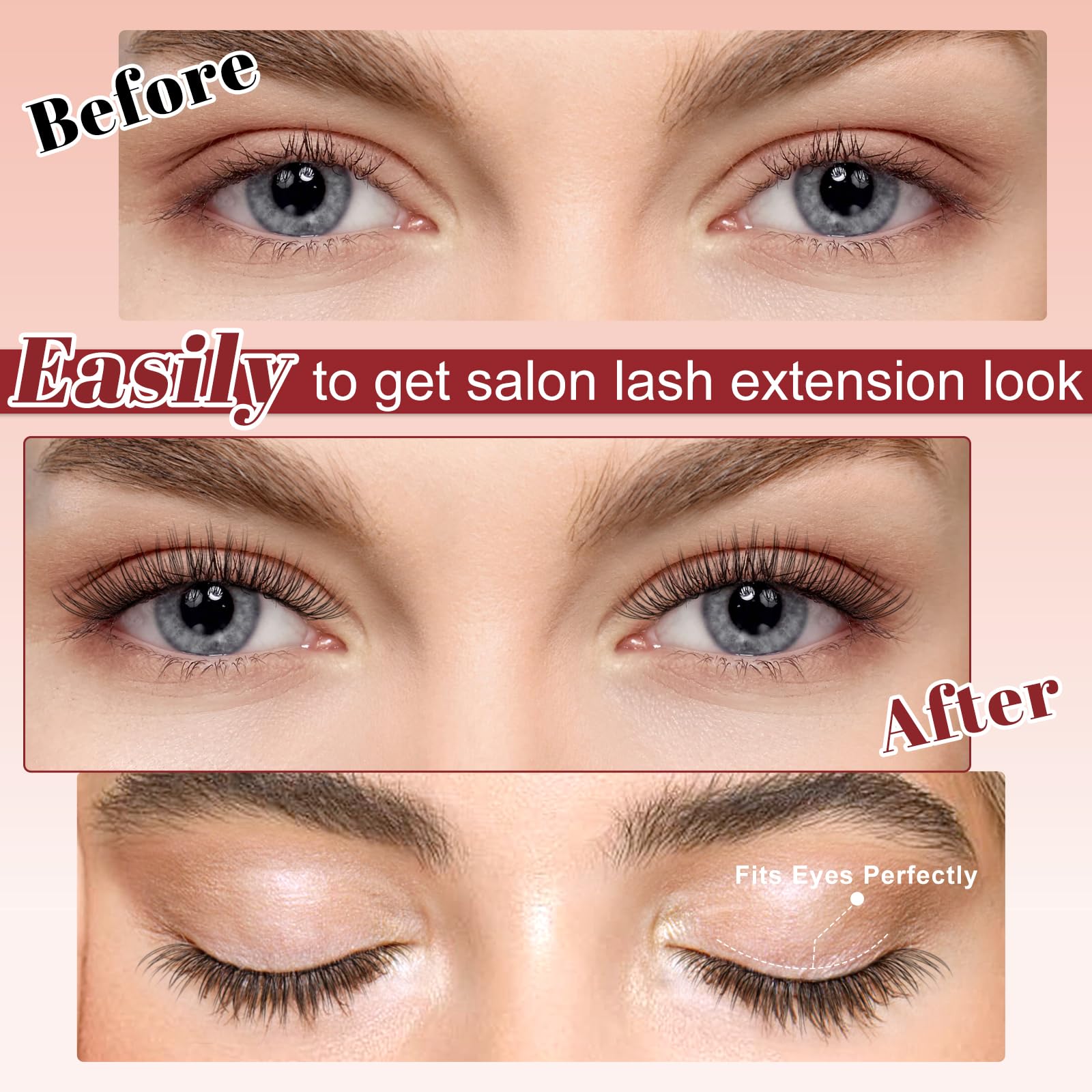 Higu clace soft natural lashes delivering a wispy, light look.