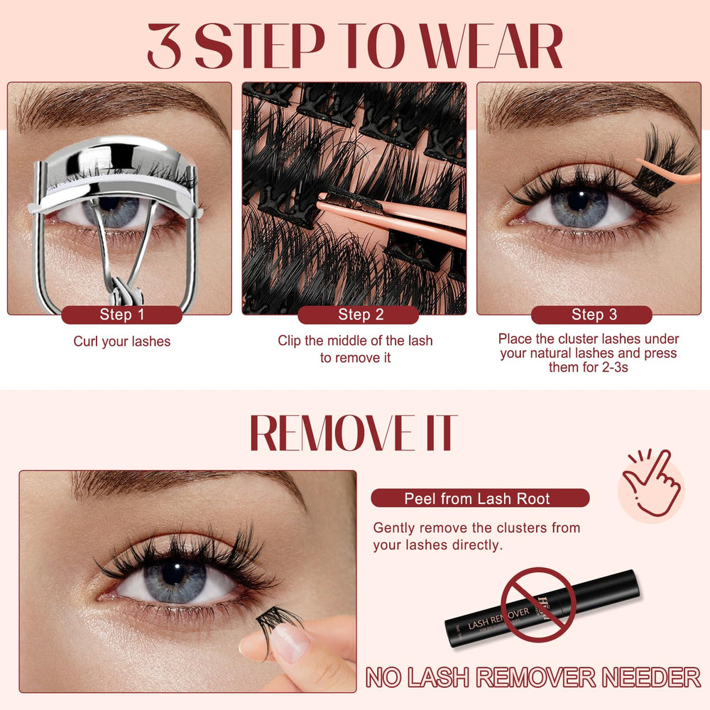 Higu Clace waterproof lashes stay put through events.