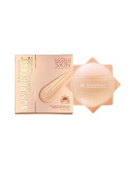 Hikari Skin Premium Sun Perfect tinted sunscreen bottle offering broad protection and natural coverage.