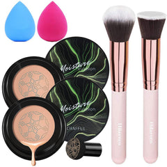 Hilareco mushroom head air cushion CC cream bottle offers breathable, even coverage.
