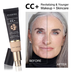 Hilareco Air Cushion CC Cream in-use provides even, lightweight coverage.