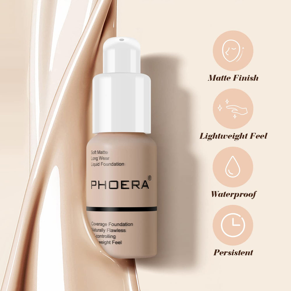 Hilareco BestLand PHOERA Foundation liquid texture shows smooth consistency.