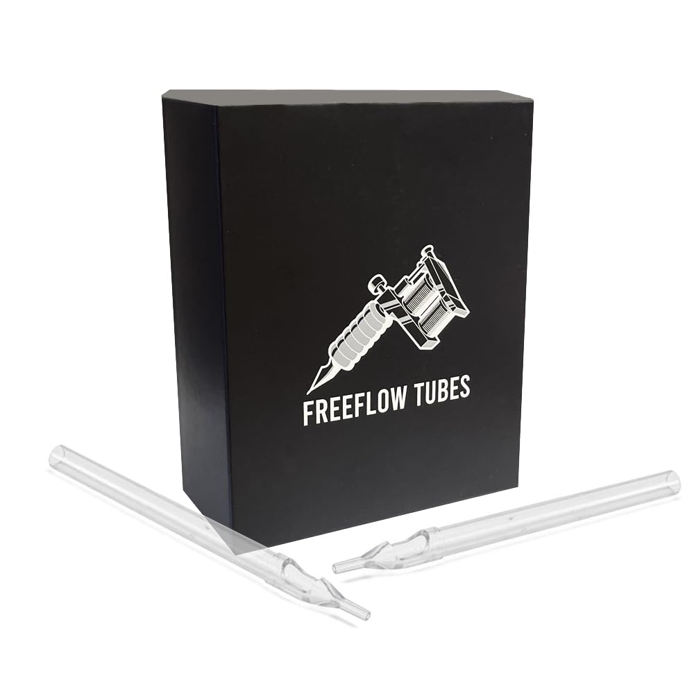 Hildbrandt Freeflow tip clear view for precise needle and ink visibility.